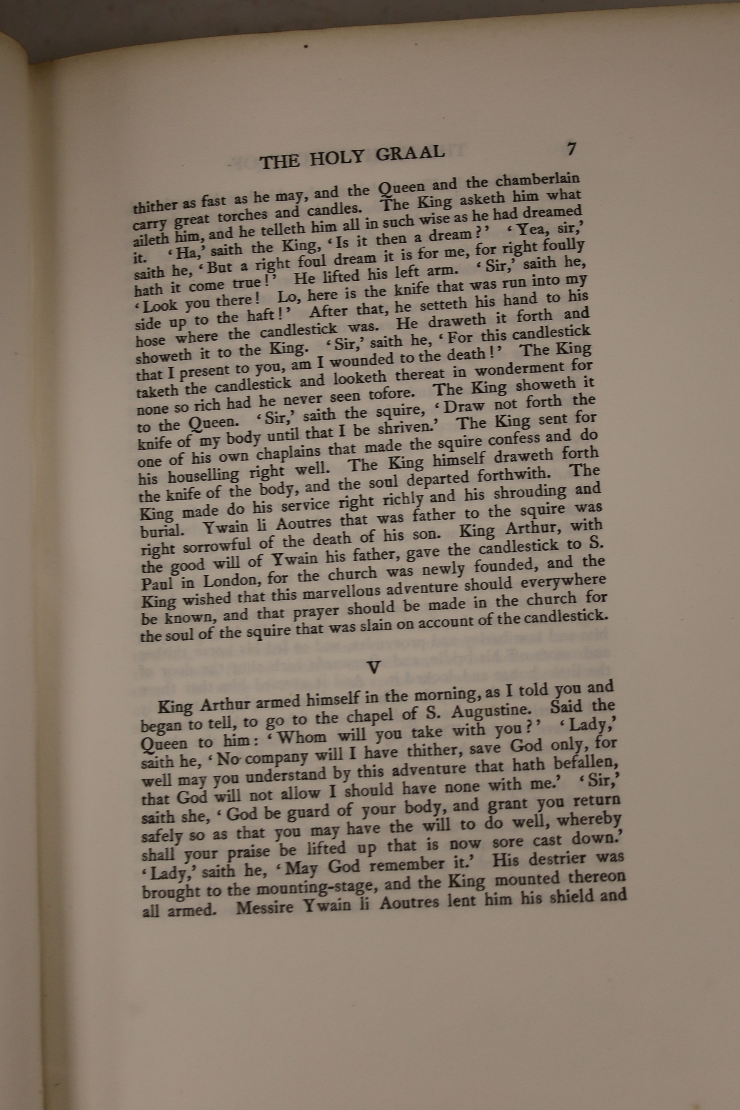Evans (Sebastian), The High History of the Holy Grail, illustrated by Jessie King, pictorial vellum, number 14 of the English edition, Dent [1903] and The Rubiayat of Omar Khayyam